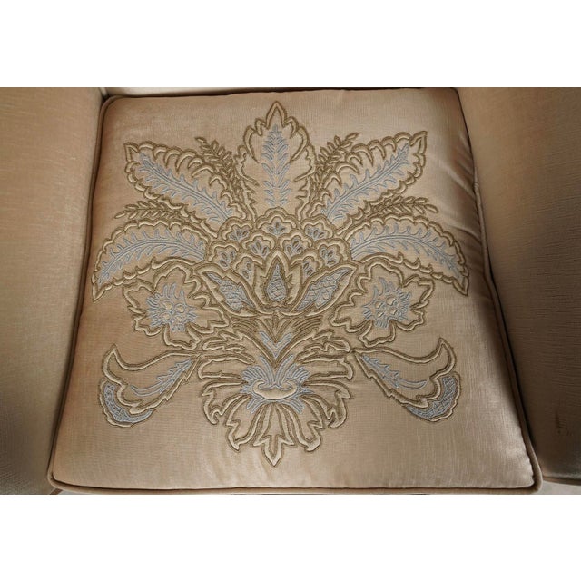 18c Style Phyllis Morris Large Embroidered Bergere Throne Chair For Sale In Los Angeles - Image 6 of 6