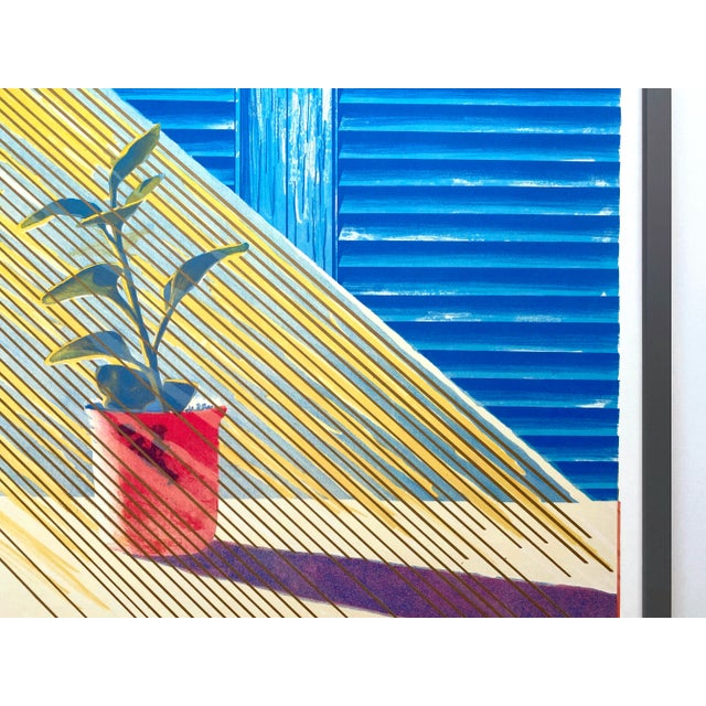 David Hockney Vintage 1979 Lithograph Print Framed Large Exhibition Poster " Sun, From the Weather Series " 1973 For Sale - Image 10 of 13