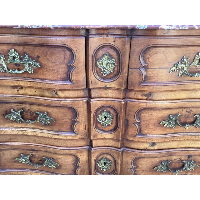 18th C. French Regency Chest W/ Marble Top For Sale - Image 15 of 16