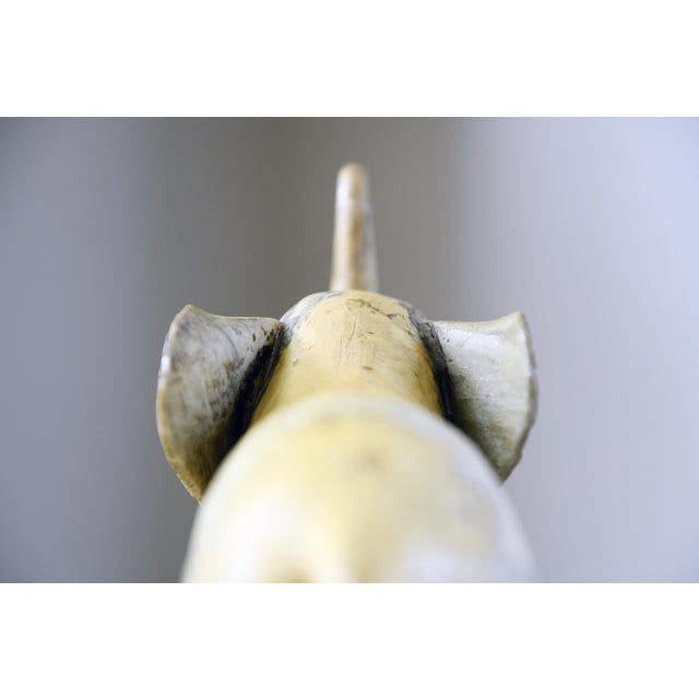 Crushed Oyster Shell Elephant Sculpture Figurine For Sale In Baltimore - Image 6 of 7