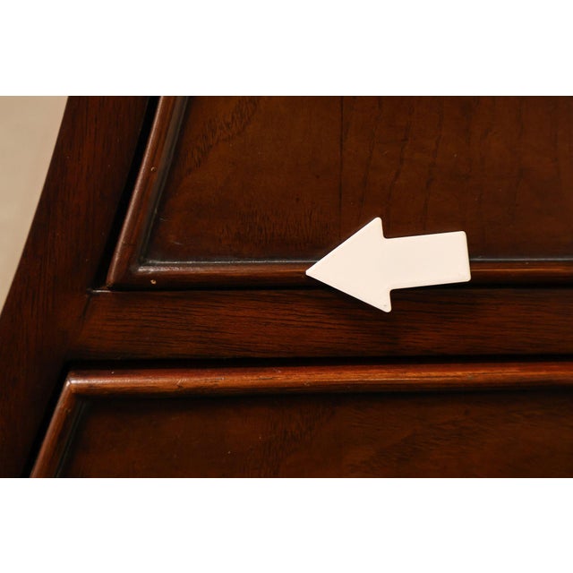 Ethan Allen Townhouse Collection Burlwood Bombe Chest For Sale - Image 11 of 18