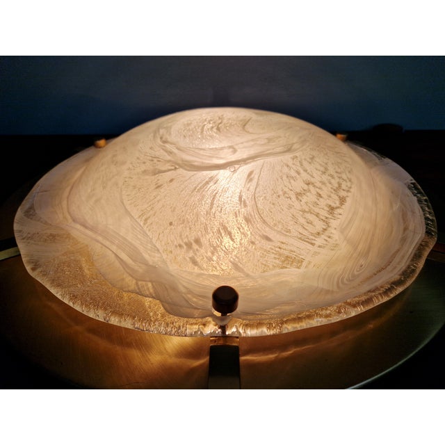 Large Brass and Murano Glass Ceiling Light from Hillebrand Lightning, 1970s For Sale - Image 6 of 18