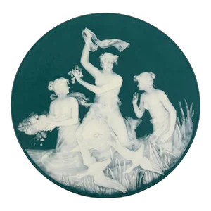 Jean Baptist Stahl Pate-Sur-Pate Neoclassical Phanolith Charger Bacchanalian 21"