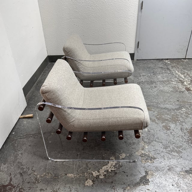 Modern Four Hands Cassius Lounge Chairs, Pair For Sale - Image 3 of 12