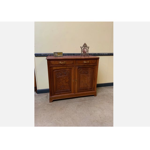 1910s Antique Art Nouveau Walnut Sideboard, 1910 For Sale - Image 5 of 13