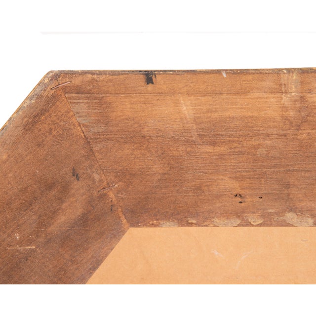 Octagonal Italian Gilt Relief Painted Wood Mirror LaBarge Attributed For Sale - Image 13 of 14