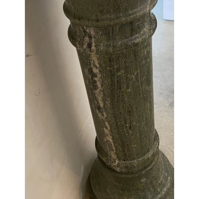 Green Marble Pedestal in Green Marble For Sale - Image 8 of 12