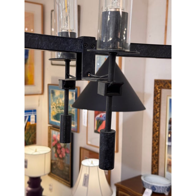 2020s Jonathan Browning Industrial Restoration Hardware Fontanelle Round Chandelier For Sale - Image 5 of 12