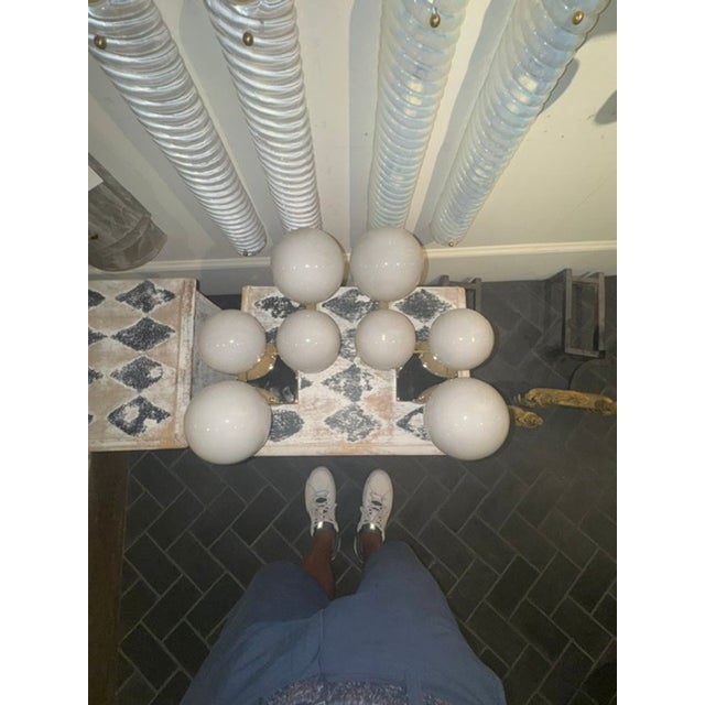 Pair of Murano Grey Ball Cloud Sconces For Sale In Dallas - Image 6 of 8