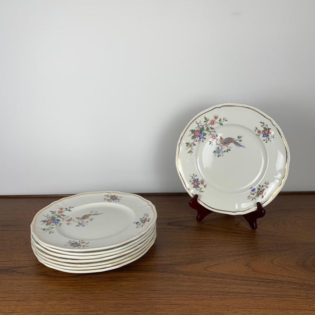 Chantilly Model Flat Plates from Longchamp, 1950s, Set of 8 For Sale - Image 11 of 12