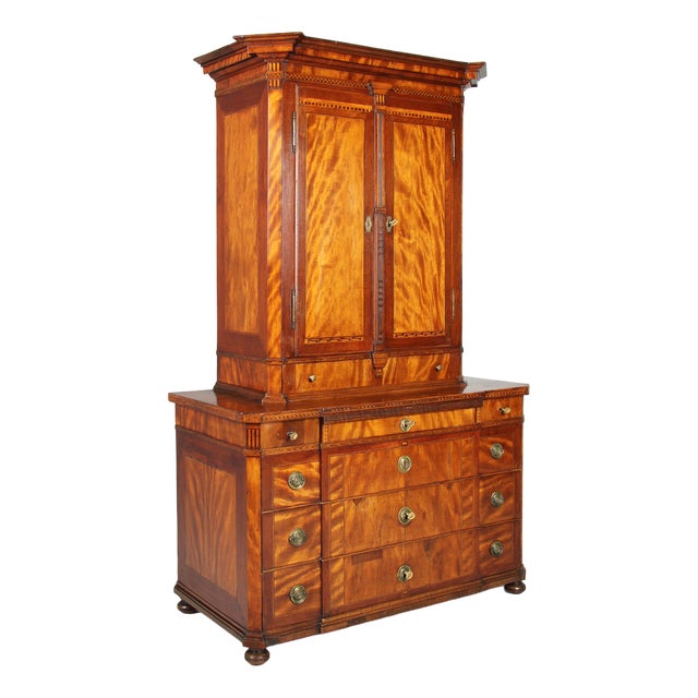 Louis XVI Top Monted Chest with Marquetry, 1780s For Sale