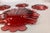 19th Century Group of Four Ruby Cranberry Red Shell Form Nut Dishes For Sale - Image 14 of 14