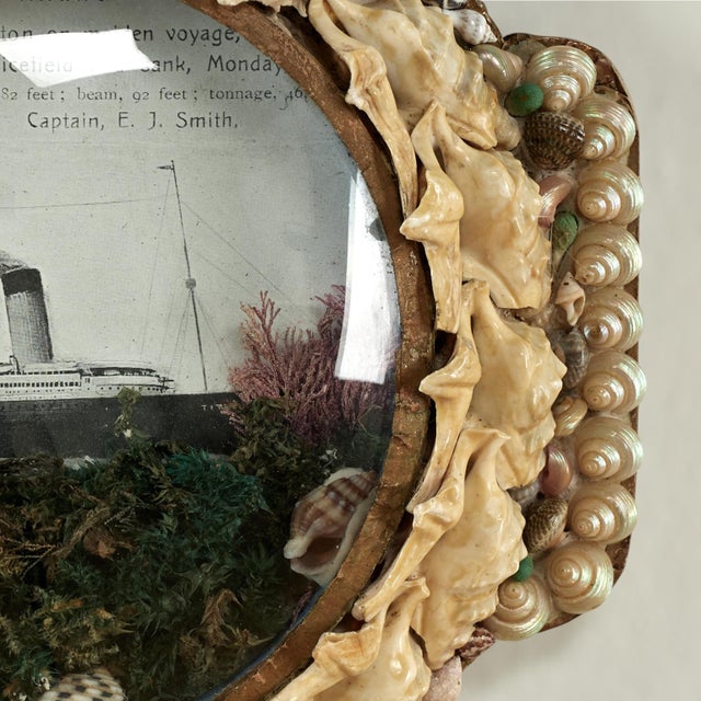 Antique Sailors Valentine Commemorating the Sinking of the Titanic For Sale In West Palm - Image 6 of 10
