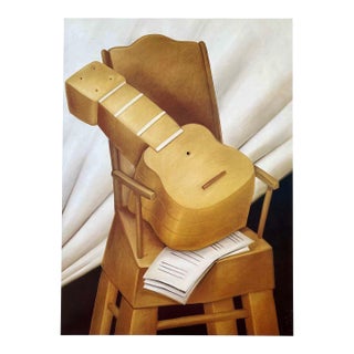Fernando Botero 24 Guitar and Chair 1983 For Sale