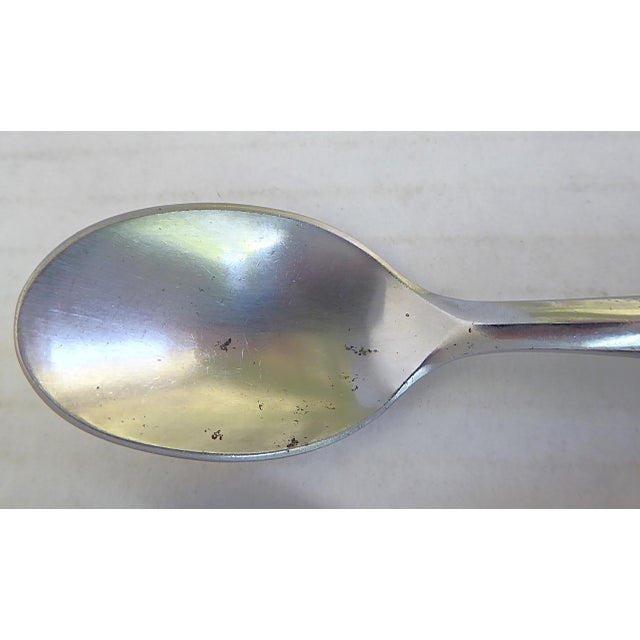 Brown 1960s Jh Quisgaard Group of Dansk Design Fjord Germany and by Present Japan Stainless Flatware - 6 Pieces For Sale - Image 8 of 11