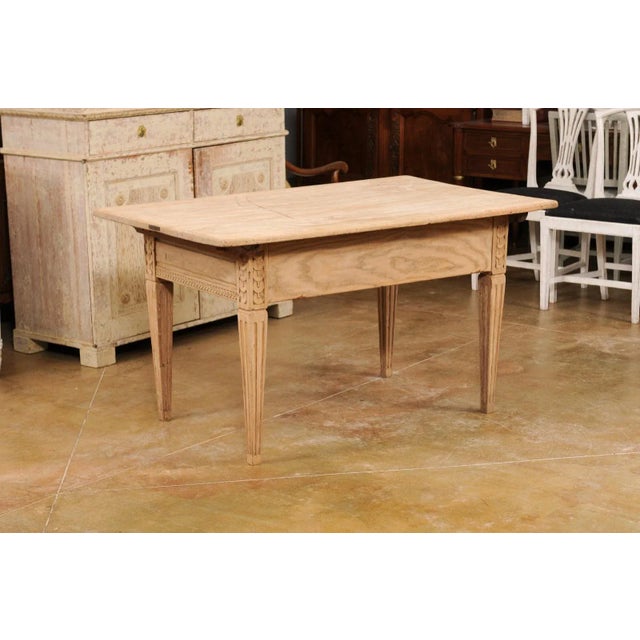 French, 1850s Napoléon III Period Center Table with Carved Motifs and Drawer For Sale - Image 12 of 13