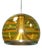 Mid-Century Modern Space Age Pendant Lamp in Amber, Glass and Metal, 1960s For Sale