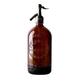 Industrial Brown Vintage Seltzer For Sale