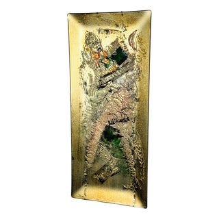Sculptural Glass Wall Panel by Carlo Pagani, Italy For Sale