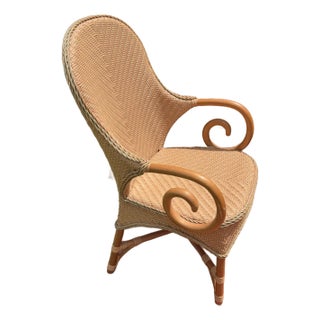 A 100 Year Old, Very Tight Herringbone Weave, Extensive Hand-Wrapped Joints, Substantial Bentwood/Rattan Frame Rattan Furniture. 20th Century. For Sale