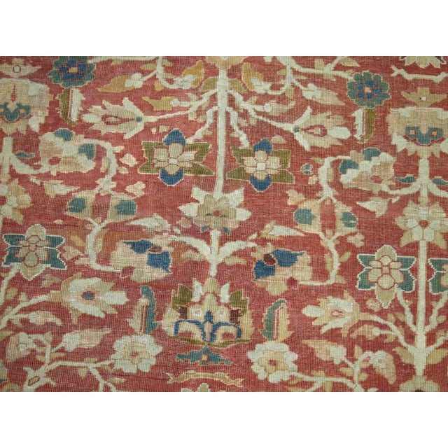 Early 20th Century Fine Early 20th Century Antique Persian Sultanabad Carpet For Sale - Image 5 of 6