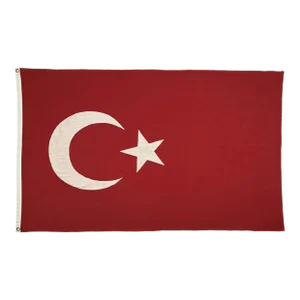 Vintage Sewn Cotton Flag of Turkey