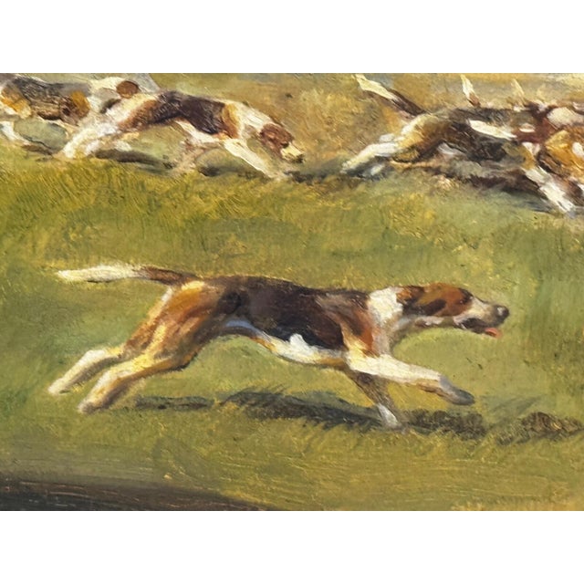 Raoul Millais Hunting Painting, English Fox Hunt Scene, Grey Horse Scarlet Huntsman With Hounds, Sussex Sporting Art For Sale - Image 13 of 18