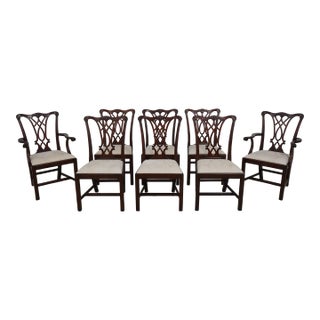 Set of 8 Henkel Harris Model 107 Mahogany Dining Room Chairs For Sale