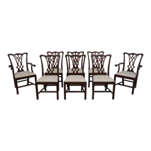 Set of 8 Henkel Harris Model 107 Mahogany Dining Room Chairs