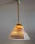 Mid-Century Pendant Lamp in Glass with Marble Effect & Curly Cable, 1970s For Sale - Image 4 of 14