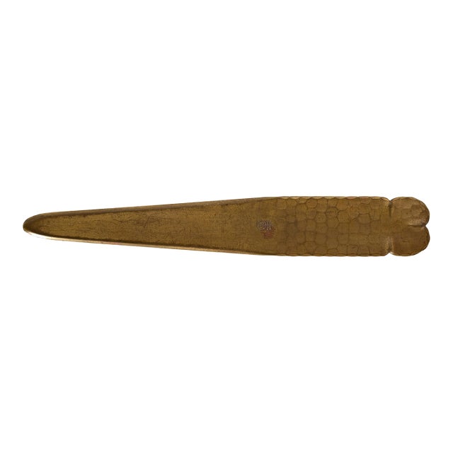 Roycroft Arts & Crafts Hammered Brass Over Copper Letter Opener, Circa 1920s For Sale
