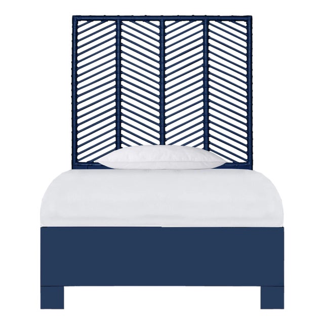 Liam Platform Bed Twin - Navy For Sale