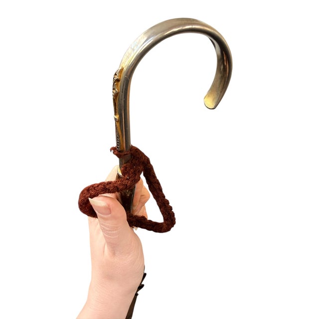 Metal Vintage Touch N Go Umbrella – 1950s Polan Katz One-Handed Opening Parasol For Sale - Image 7 of 13