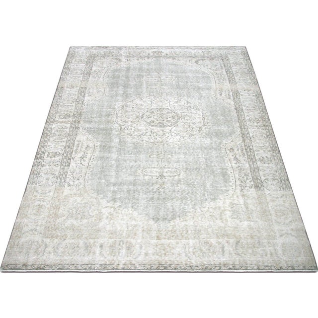 1960s 1960s Turkish Oushak Rug For Sale - Image 5 of 6