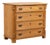 19th Century Danish Waxed Pine Chest of Four Drawers For Sale