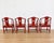 1990s Vintage Chinese Horseshoe Back Arm Chairs With Palm Pattern Seat Cushions. Set of 4. For Sale - Image 5 of 8