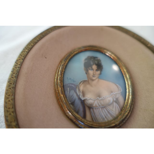 19th Century Unknown, Set of 3 Miniature Empire-Style Napoleonic Figures, 1800s, Gouache For Sale - Image 5 of 6