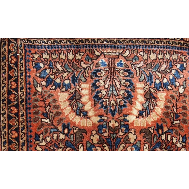 Persian 1920s, Handmade Antique Persian Sarouk Rug 2.1' X 3.2' For Sale - Image 3 of 5