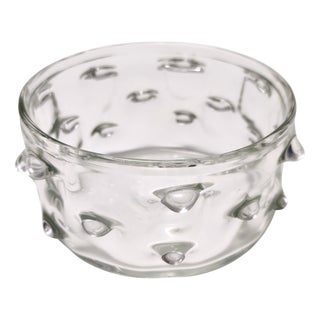 Vintage Transparent Murano Glass Vase by Ercole Barovier, 1940s For Sale