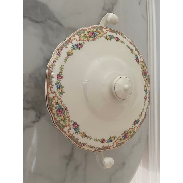 Transitional Vintage Petite Fleur Tureen For Sale - Image 3 of 6
