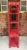 Vintage Rattan Etagere Bookcase in Vermillion Red Faux Tortoise Shell Finish - Newly Painted For Sale - Image 10 of 12