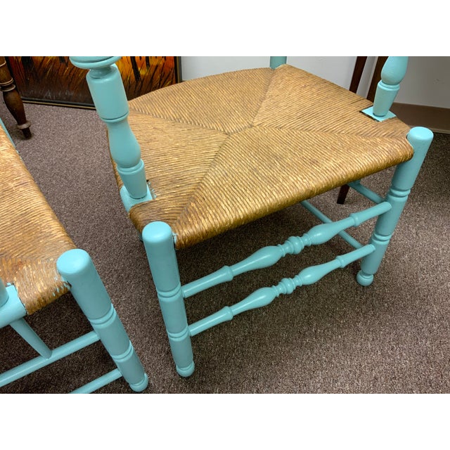 20th Century Mushroom Cap Ladder Back Chairs For Sale - Image 9 of 9