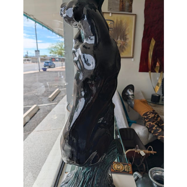 1980s Vintage Black Panther Floor Lamp, 1980s-90s For Sale - Image 5 of 10