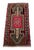 1980s Hand Knotted Small Turkish Rug Bath MatFront of Kitchen Sink Rug Mini Runner 1'6" X 3' For Sale - Image 4 of 13