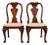 Baker Furniture Georgian Carved Mahogany Side Chairs or Dining Chairs, Pair For Sale