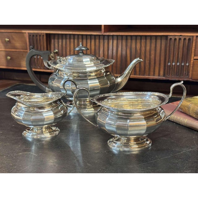 Vintage English Silver-Plated Tea and Coffee Service, 1930s, Set of 3 For Sale - Image 10 of 10