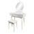 Modern White Lacquered Lady Vanity Desk With Matching Bench For Sale
