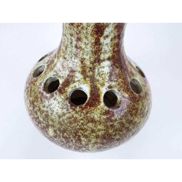 Large Accolay Ceramic Flower Frog Vase (Pique Fleurs), France, c.1960s For Sale - Image 9 of 12