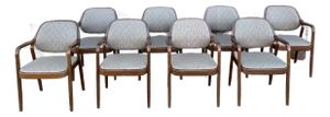 Set of 8 Don Pettit for Knoll Office Armchairs