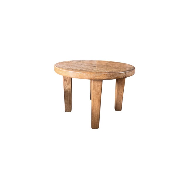 Wood Sculptural Solid Teak Wood Dining Table With Expressive Natural Grain For Sale - Image 7 of 7